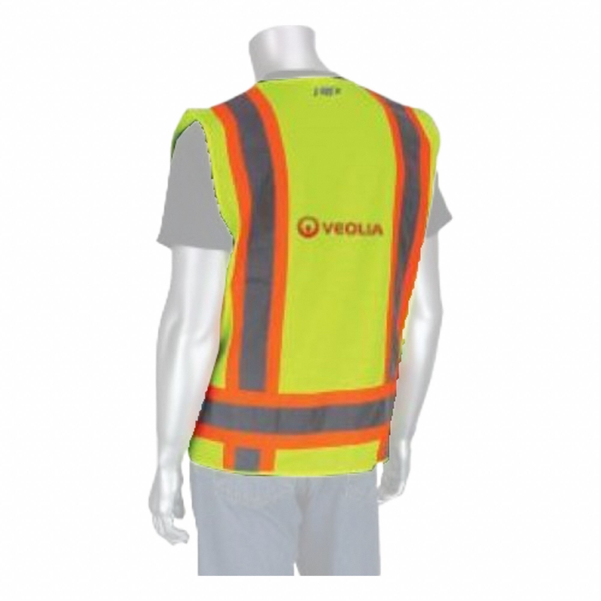 Vest,Proof 29554 Back and Front,YEL/3X - Grainger