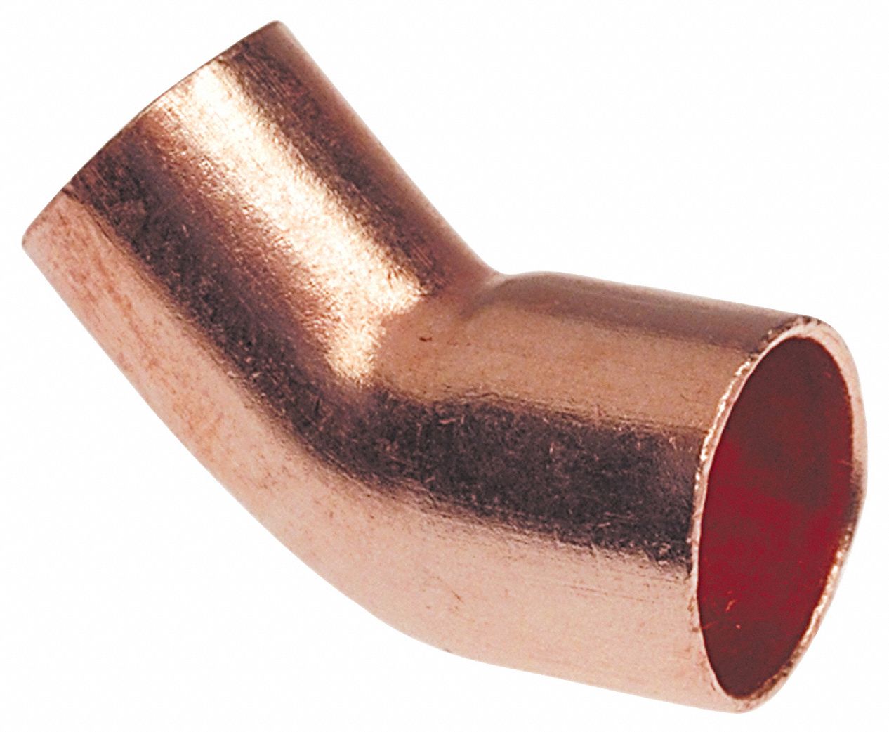 Sweat Fitting Elbow: 3/4 in CTS x 3/4 in CTS, Cup x FTG, Wrot Copper