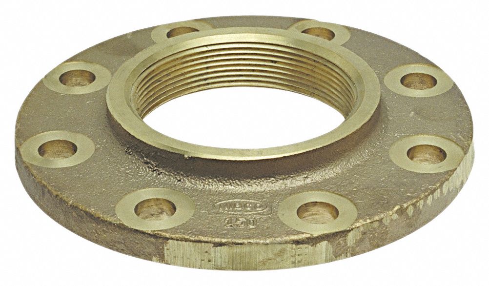 Sweat Fitting Adapter: 2 1/2 in Pipe x 2 1/2 in Pipe, FNPT x Flange, Drain/Vent, Bronze