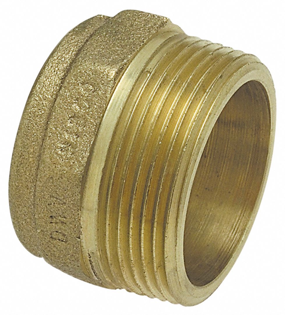Sweat Fitting Adapter: 3 in CTS x 3 in Pipe, Cup x MNPT, Drain/Vent, Bronze