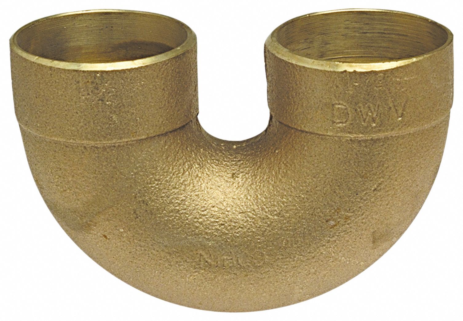 Sweat Fitting Elbow: 2 in CTS x 2 in CTS, Cup x FTG, Bronze