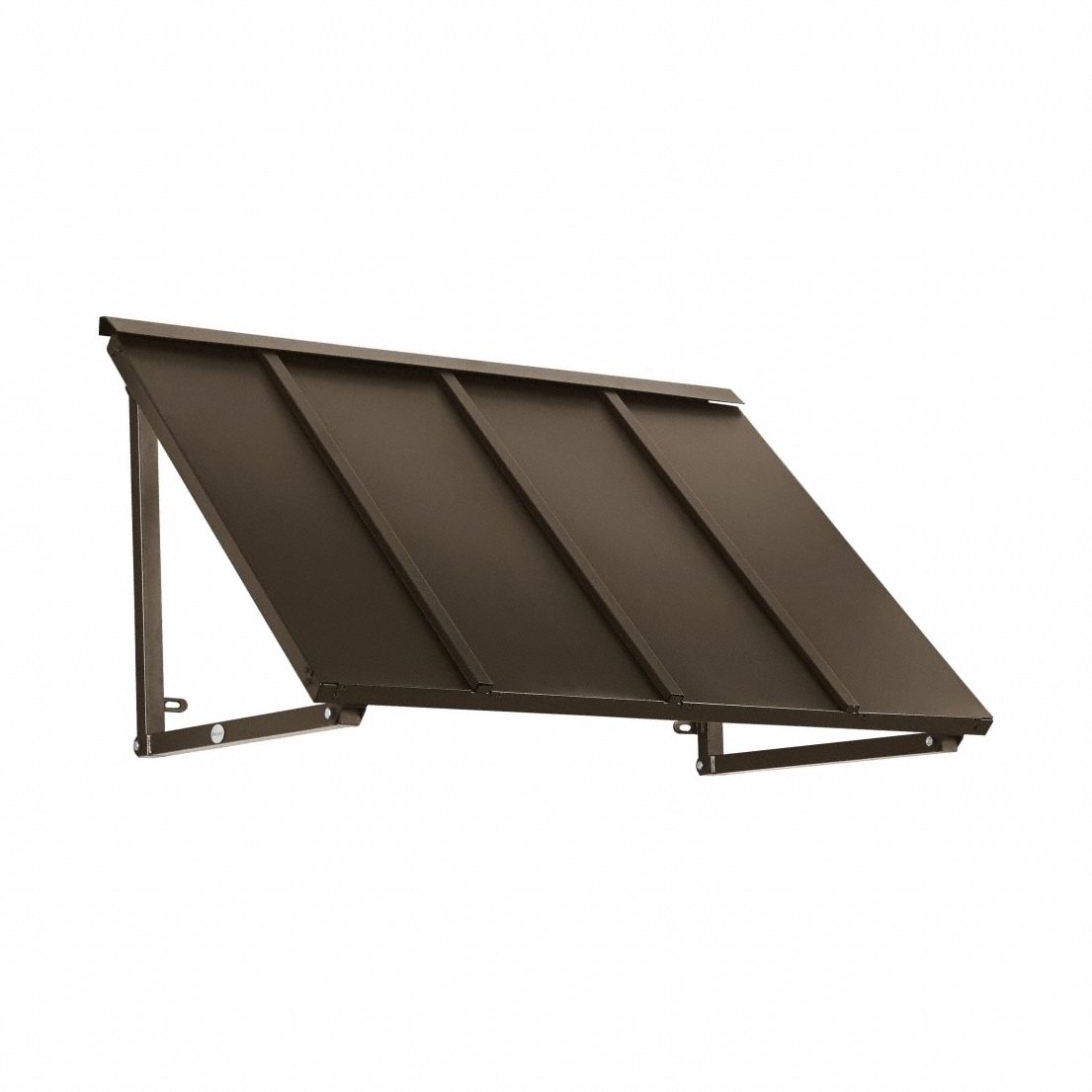 Standing Seam Awning: Metal, Steel, Tested for Heavy Snow Loads/Wall Mounting, Bronze, 24 in x 24 in