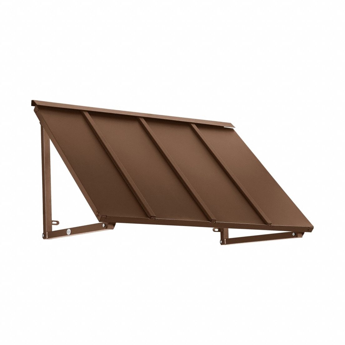 Standing Seam Awning: Metal, Steel, Tested for Heavy Snow Loads/Wall Mounting, Copper, 24 in x 24 in