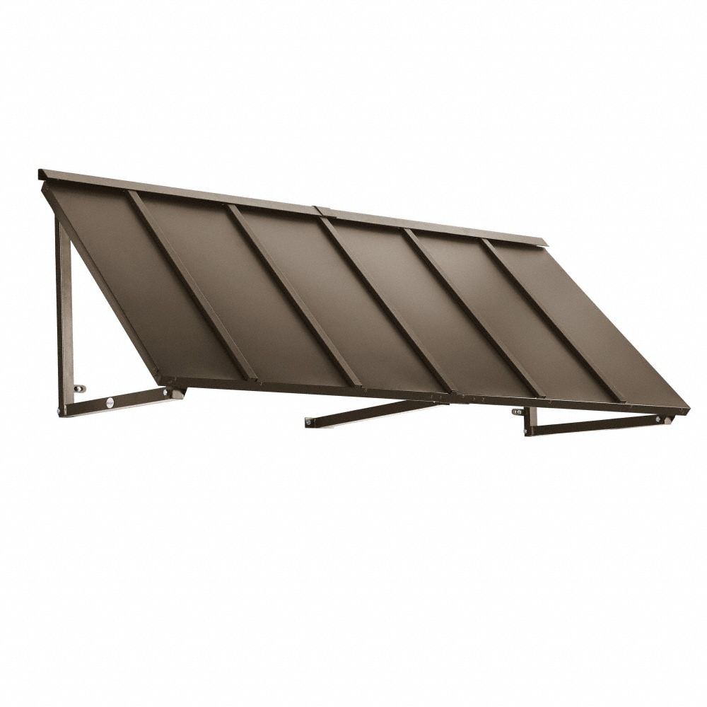 Standing Seam Awning: Metal, Steel, Tested for Heavy Snow Loads/Wall Mounting, Bronze, 24 in x 24 in