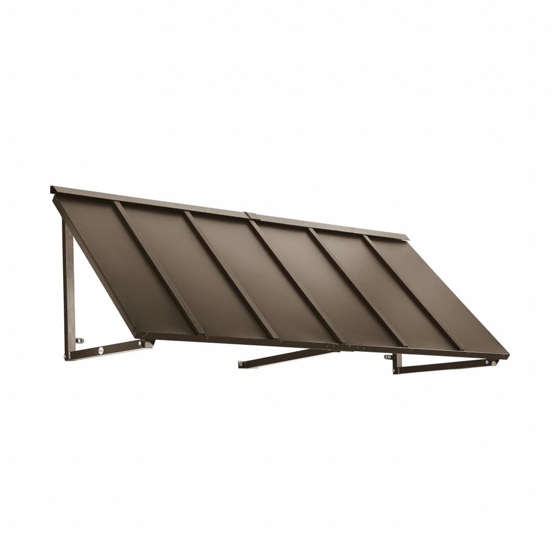 Standing Seam Awning: Metal, Steel, Tested for Heavy Snow Loads/Wall Mounting, Bronze, 24 in x 24 in