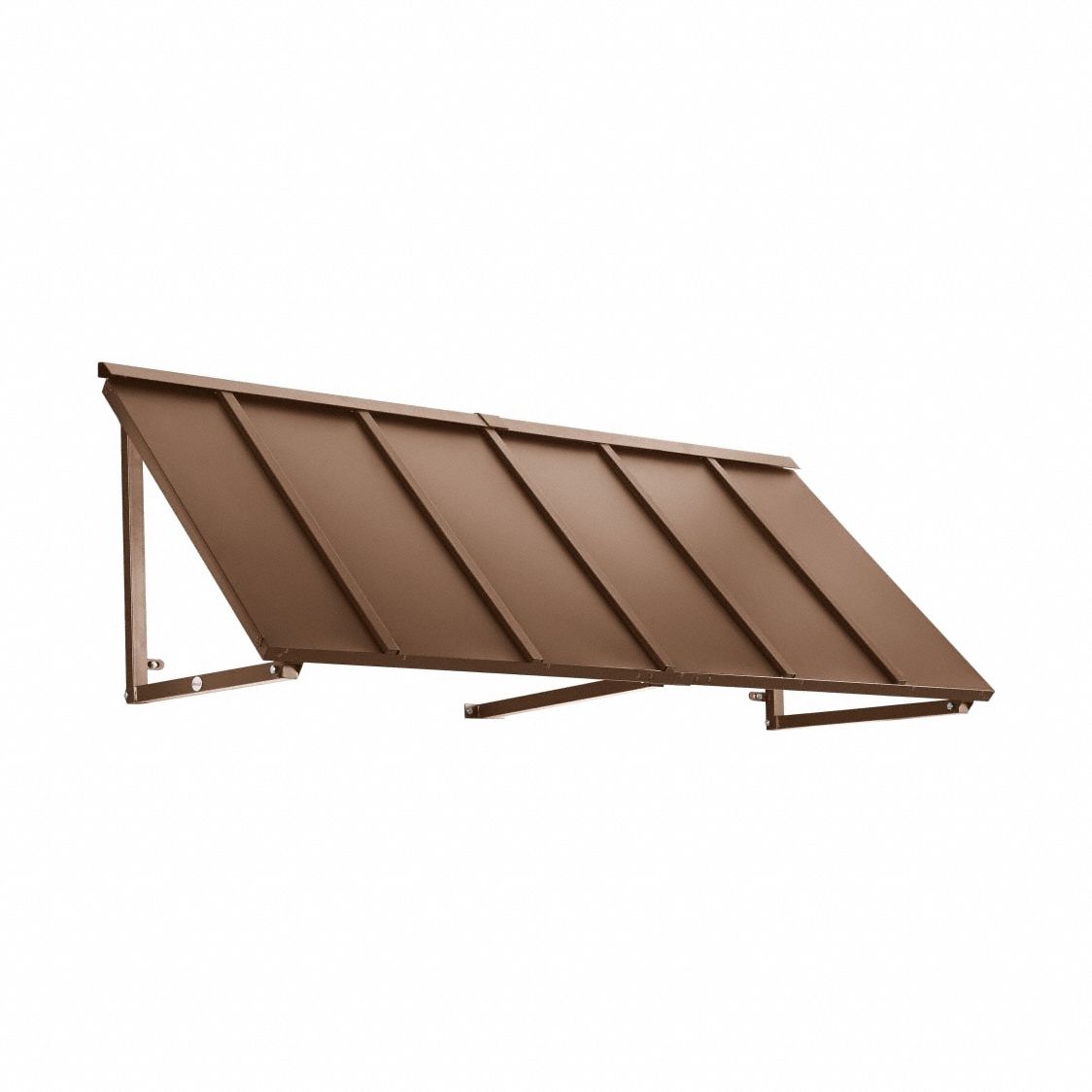 Standing Seam Awning: Metal, Steel, Tested for Heavy Snow Loads/Wall Mounting, Copper, 24 in x 24 in