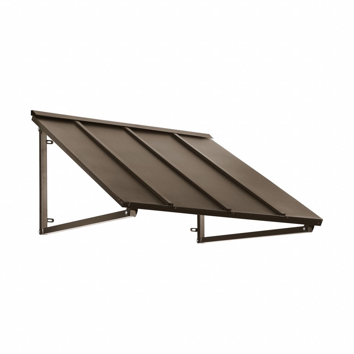 Standing Seam Awning: Metal, Steel, Tested for Heavy Snow Loads/Wall Mounting, Bronze, 24 in x 36 in