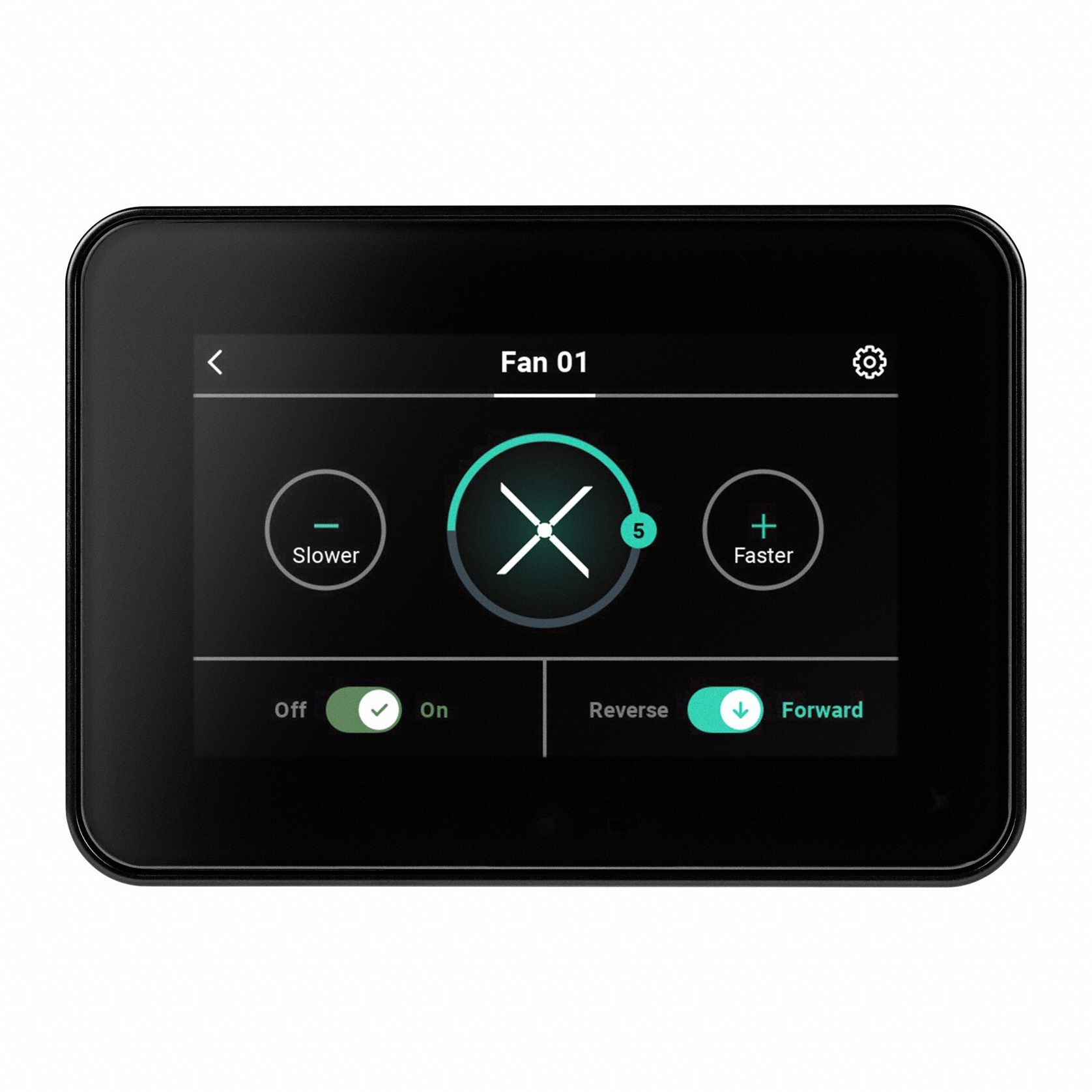 Speed Control: Touch Screen, 48V DC, Steel Plate, Black Plate, 0.125 A, Black Steel (MPN 74202). Key specifications — Switch Design: Touch Screen; Brand: HUNTER; Reversible: Reversible; Input Voltage: 48V DC; Compatible with Series: Titan; Plate Material: Steel.