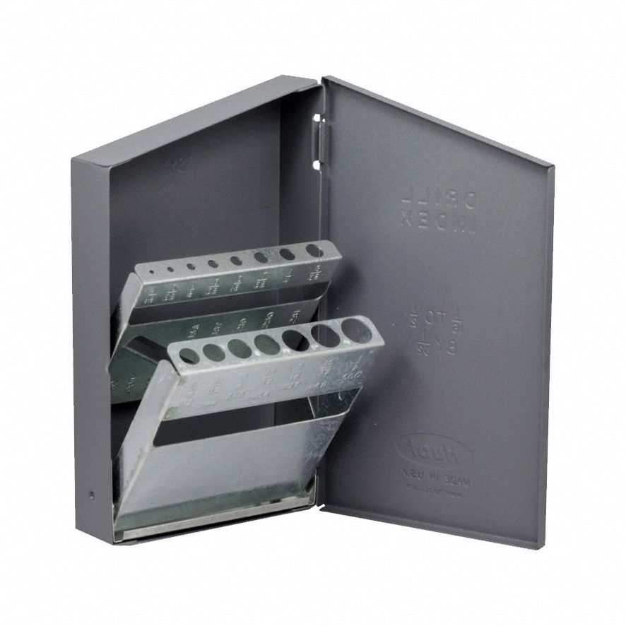 Drill Bit Index: 15 Compartments, For 1/16 in to 1/2 in by 32nds Drill Bits