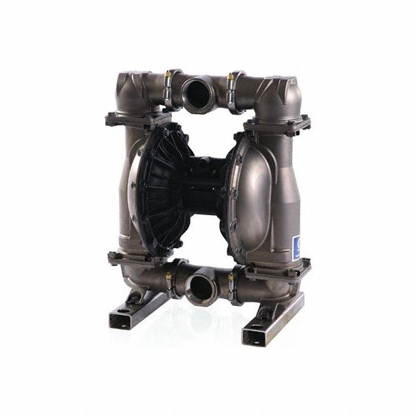 GRACO Diaphragm Pump: Stainless Steel Body, 3 in, NPT Connection, 280 gpm, Not Specified Diaphragm (MPN 652804). Key specifications — Brand: GRACO; Seat Material: SS; Check Valve Material: PTFE; Diaphragm Material: Not Specified.