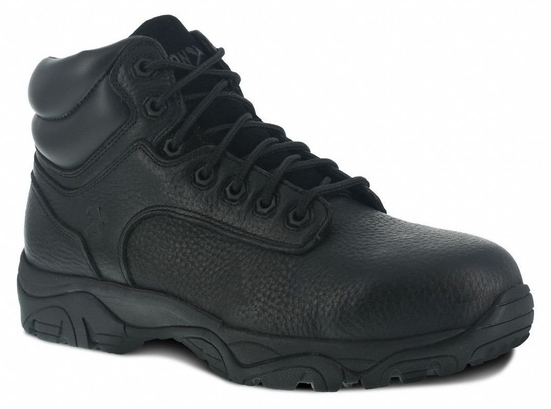 6-Inch Work Boot: Men's, Size 5 1/2, M, Black, Composite Toe Cap, Removable Insole