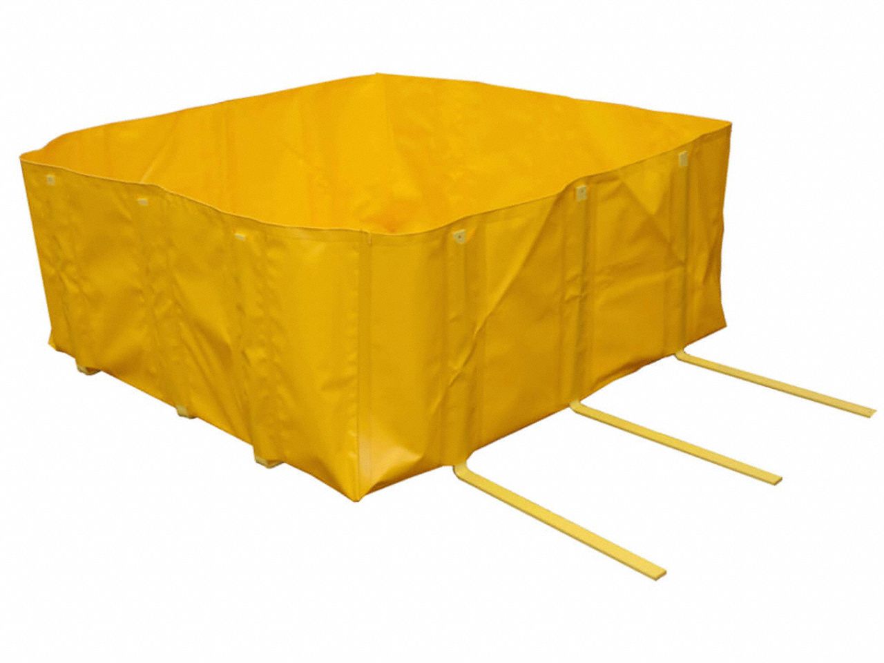 Containment Berm,  Containment Berm,  L Bracket,  359 gal,  Rectangle Shape,  PVC,  Yellow