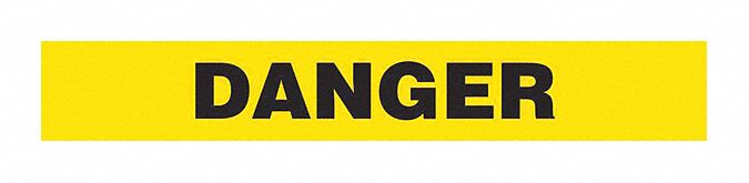 BARRICADE TAPE, DANGER, YELLOW/BLACK, 1000 X 3 IN/2 MIL, POLYETHYLENE