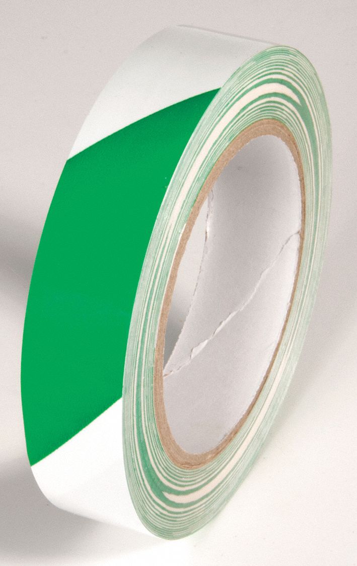 RUBAN,MARQ SOL,PLG TEMP 32 ° F À 150 ° F,MOTIF DE RAYURES,VT ET BLC,108 PI L.,1 PO L.