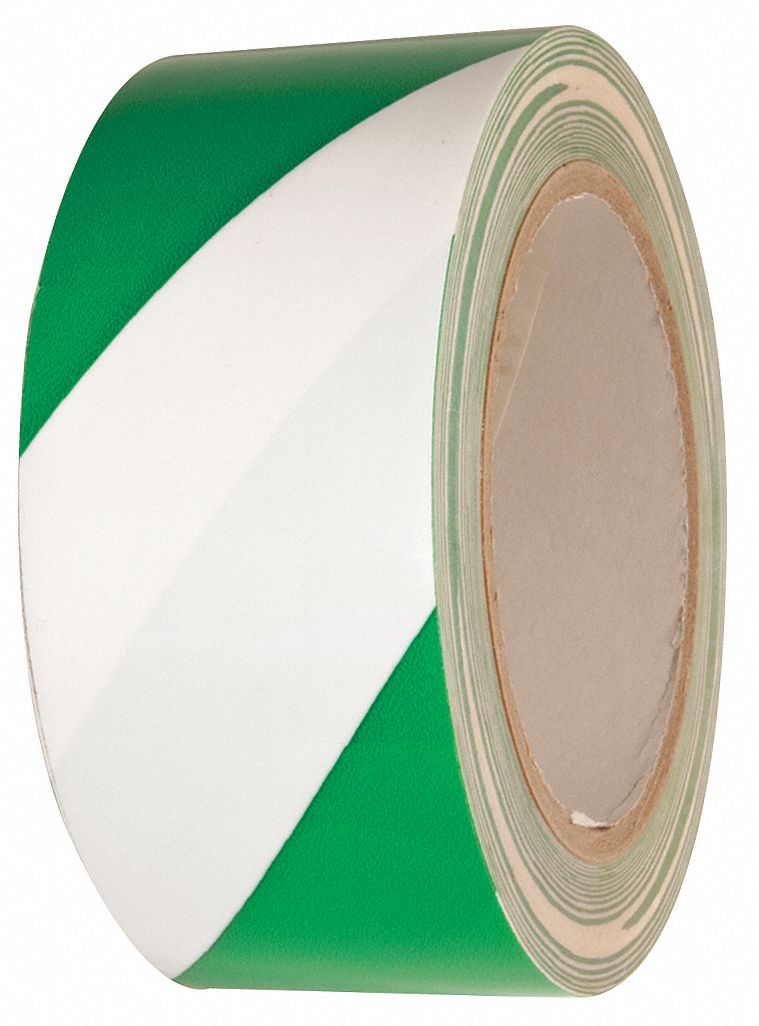 RUBAN,MARQ SOL,PLG TEMP 32 ° F À 150 ° F,MOTIF DE RAYURES,VT ET BLC,108 PI L.,2 PO L.