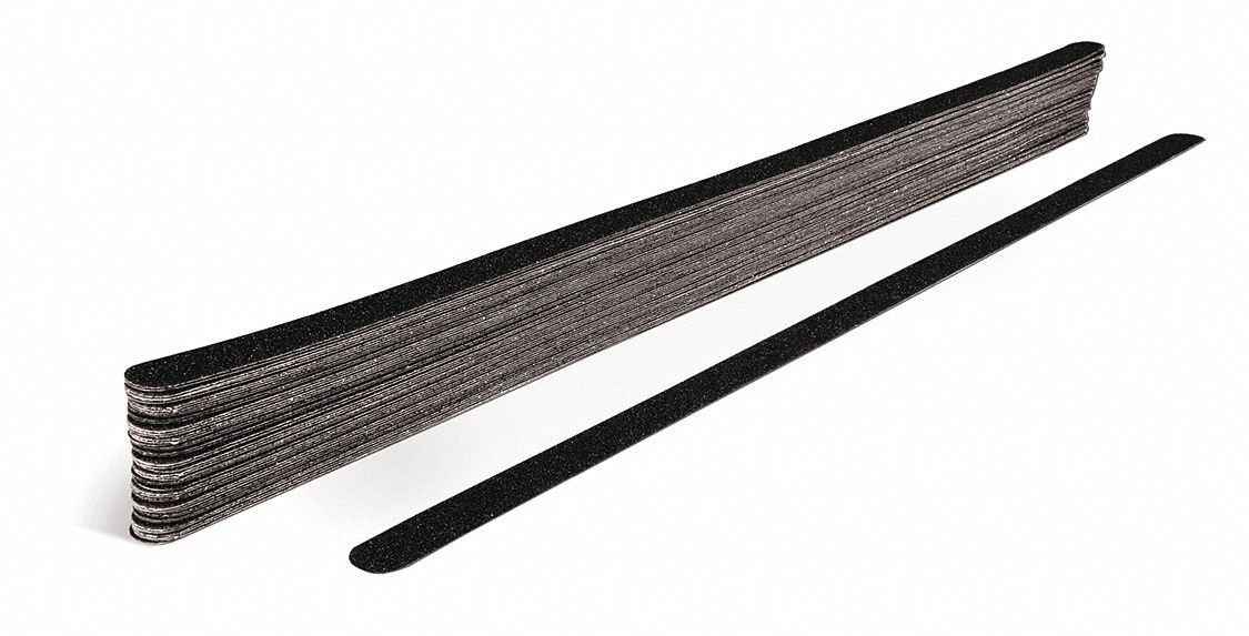 ANTI-SLIP TAPE, 80 OZ/IN, BLACK, 2 FT L, 3/4 IN W, 32 MILS THICK, ACRYLIC/ALUMINUM OXIDE