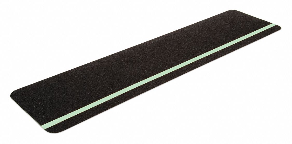 ANTI-SLIP TAPE, 80 OZ/IN, BLACK/GREEN, 2 IN L, 6 IN W, 32 MILS THICK, ACRYLIC/ALUMINUM OXIDE