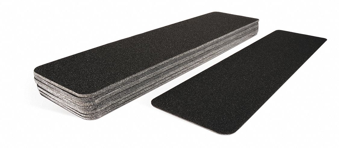 ANTI-SLIP TAPE, 80 OZ/IN, STRIP, BLACK, 2 FT L, 6 IN W, 32 MILS THICK, ACRYLIC/ALUMINUM OXIDE