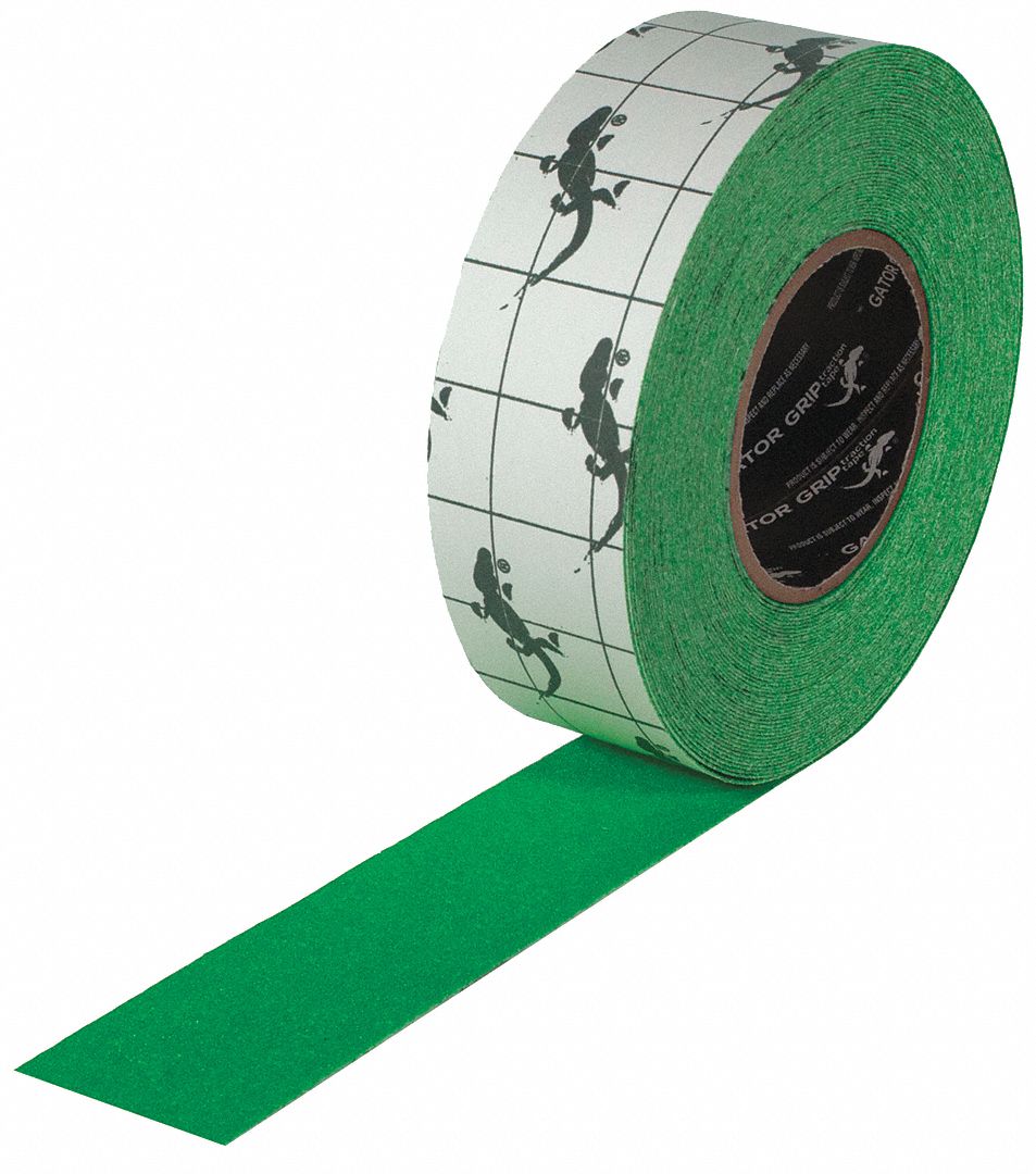 ANTI-SLIP TAPE, 80 OZ/IN, GREEN, 60 FT L/2 IN W/3 IN DIA, 32 MILS THICK, ACRYLIC/ALUMINUM OXIDE