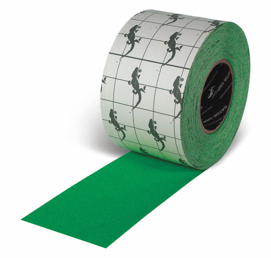 ANTI-SLIP TAPE, 80 OZ/IN, GREEN, 60 FT L/4 IN W/3 IN DIA, 32 MILS THICK, ACRYLIC/ALUMINUM OXIDE