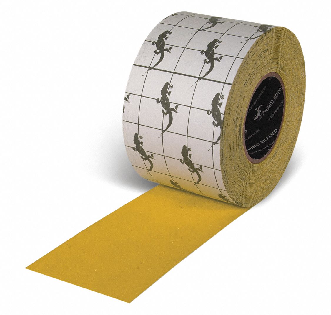 ANTI-SLIP TAPE, 80 OZ/IN, YELLOW, 60 FT L/4 IN W/3 IN DIA, 32 MILS THICK, ACRYLIC/ALUMINUM OXIDE