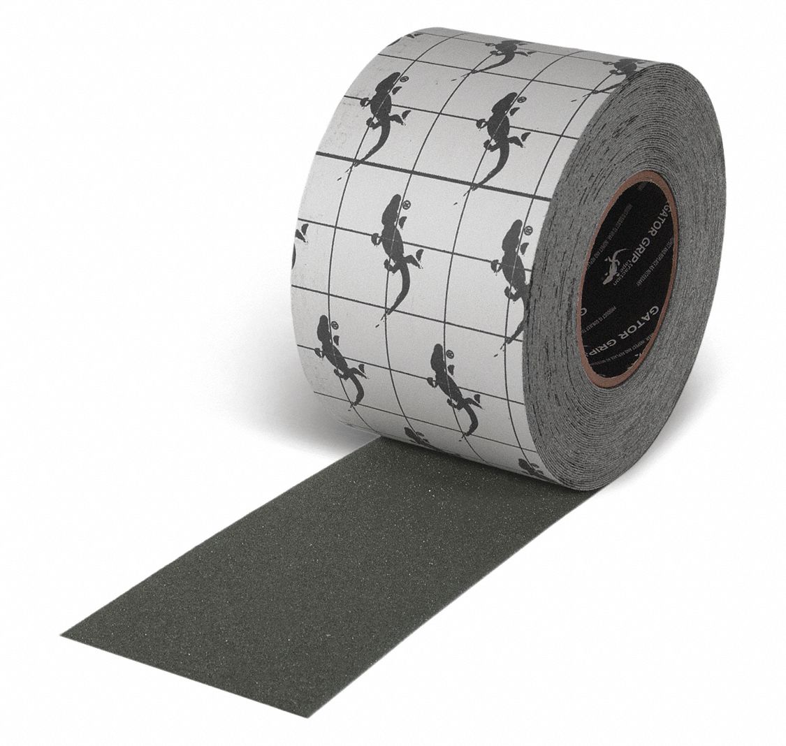 ANTI-SLIP TAPE, 80 OZ/IN, GREY, 60 FT L/4 IN W/3 IN DIA, 32 MILS THICK, ACRYLIC/ALUMINUM OXIDE