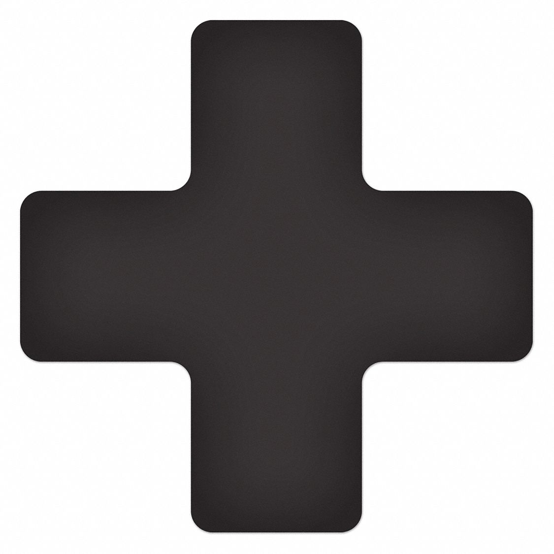 RUBAN,MARQ SOL,FORME DE SYMBOLE PLUS,NR,6 X 6 PO,7,7 MIL ÉPAIS,POLY,PQ 20