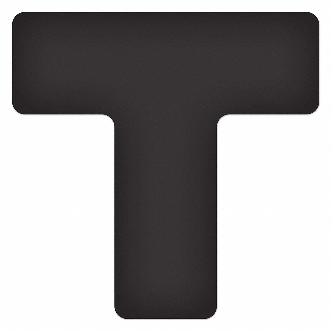TAPE, FLOOR MARKING, T-SHAPED, BLACK, 6 X 6 IN, 7.7 MIL THICK, POLYESTER, 20/PK