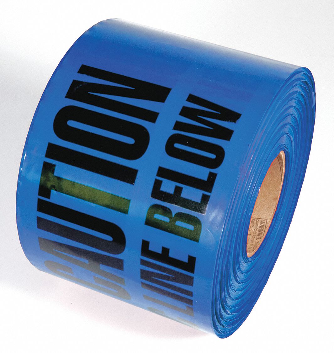 TAPE, BARRICADE MARKING, PERFORMANCE TEMP 32 TO 150 ° F, BLUE, 1000 FT L, 6 IN W