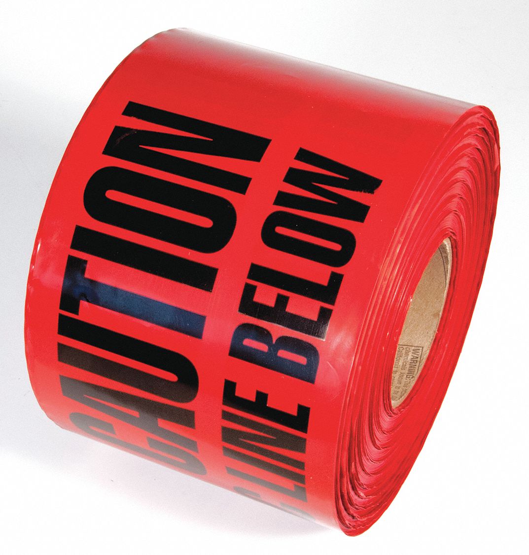 TAPE, BARRICADE MARKING, PERFORMANCE TEMP 32 TO 150 ° F, RED, 1000 FT L, 6 IN W