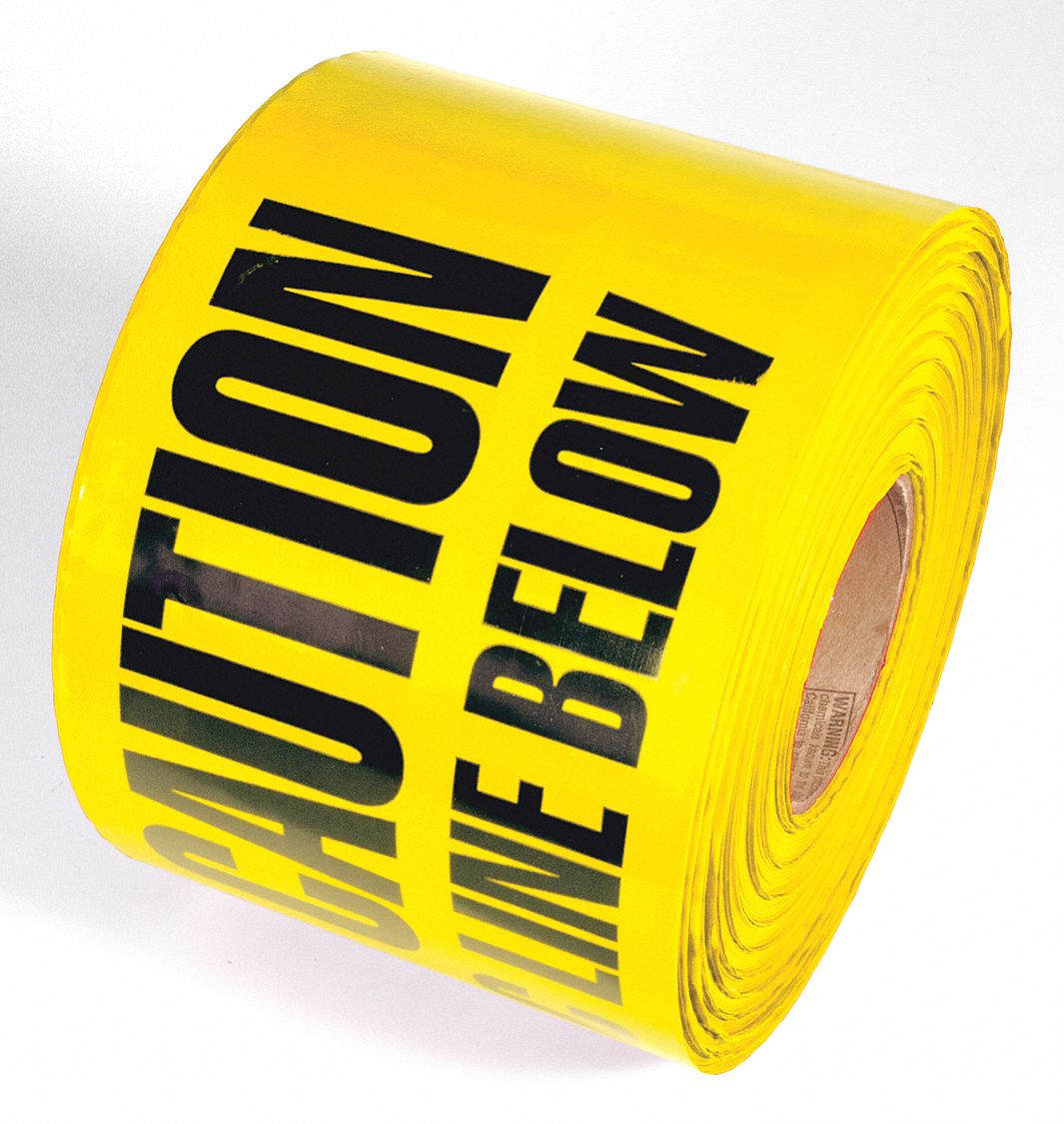 TAPE, BARRICADE MARKING, PERFORMANCE TEMP 32 TO 150 ° F, YELLOW, 1000 FT L, 6 IN W