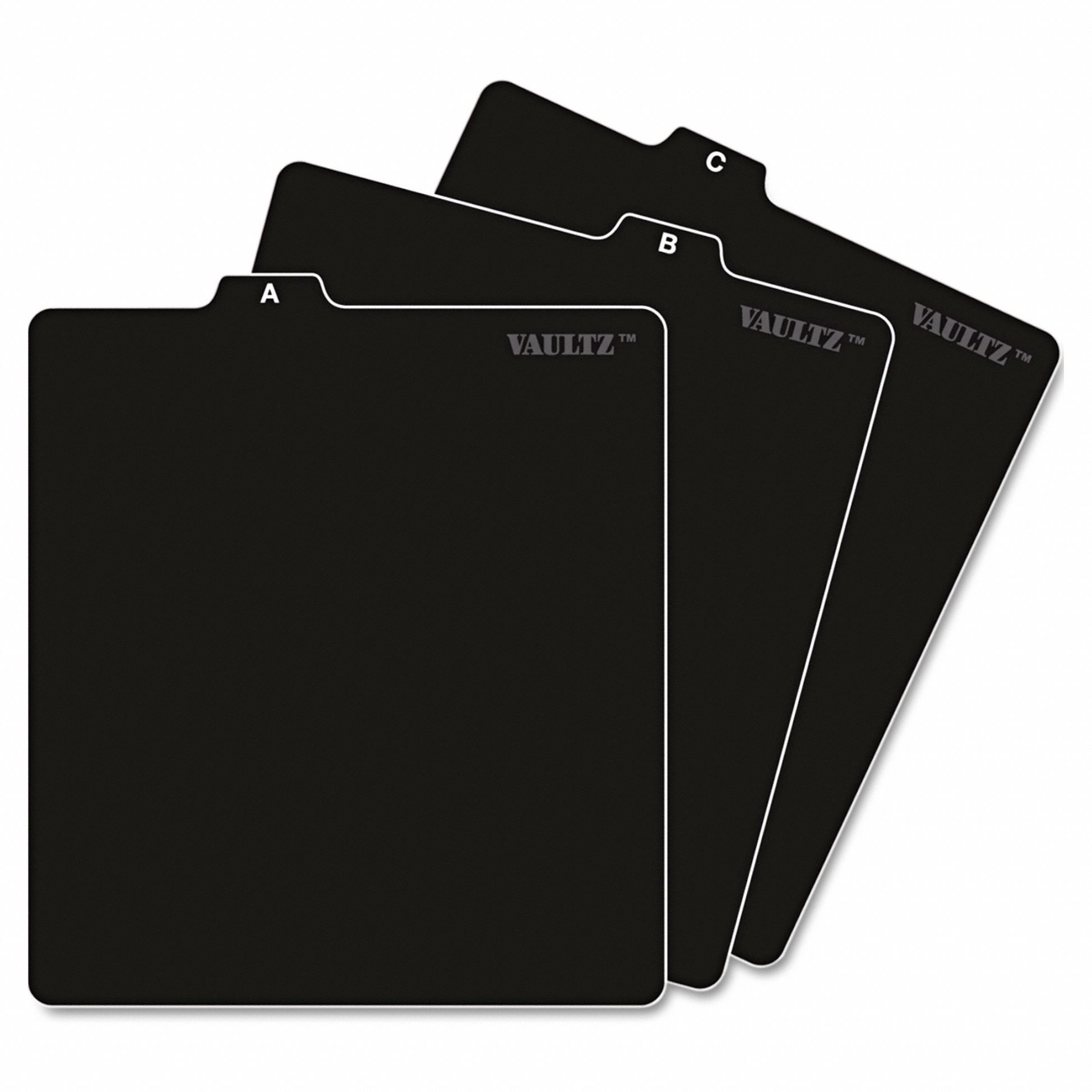 CD Index Tab Set Preprinted Tabs Black