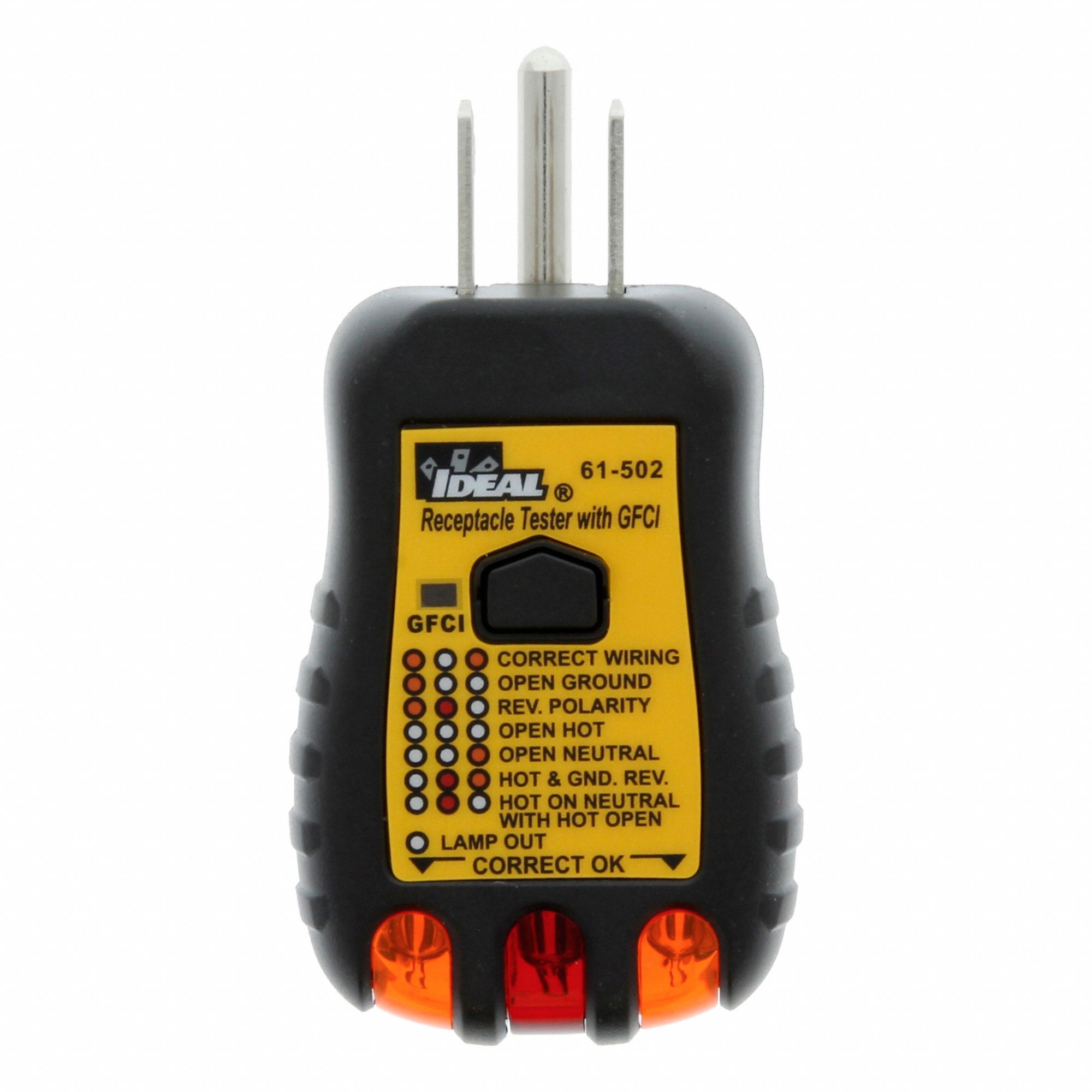 GFCI RECEPTACLE,VOLTAGE TESTER