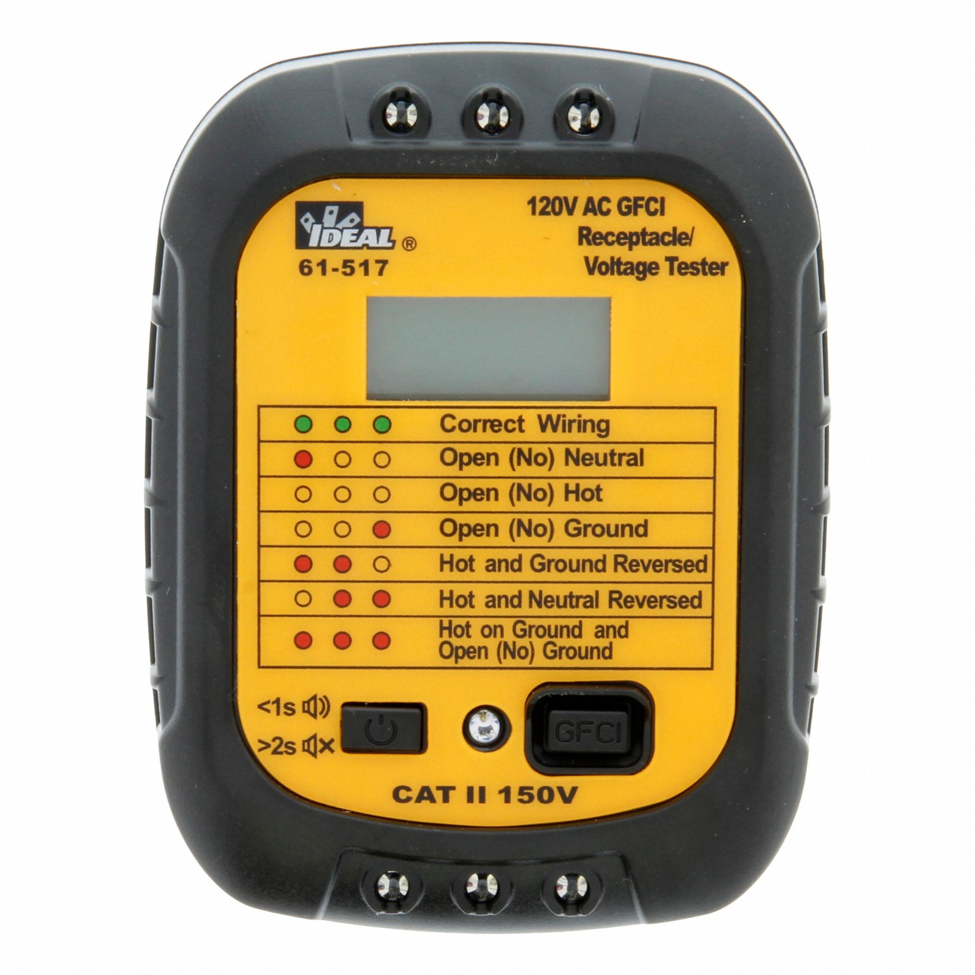 GFCI RECEPTACLE,VOLTAGE TESTER