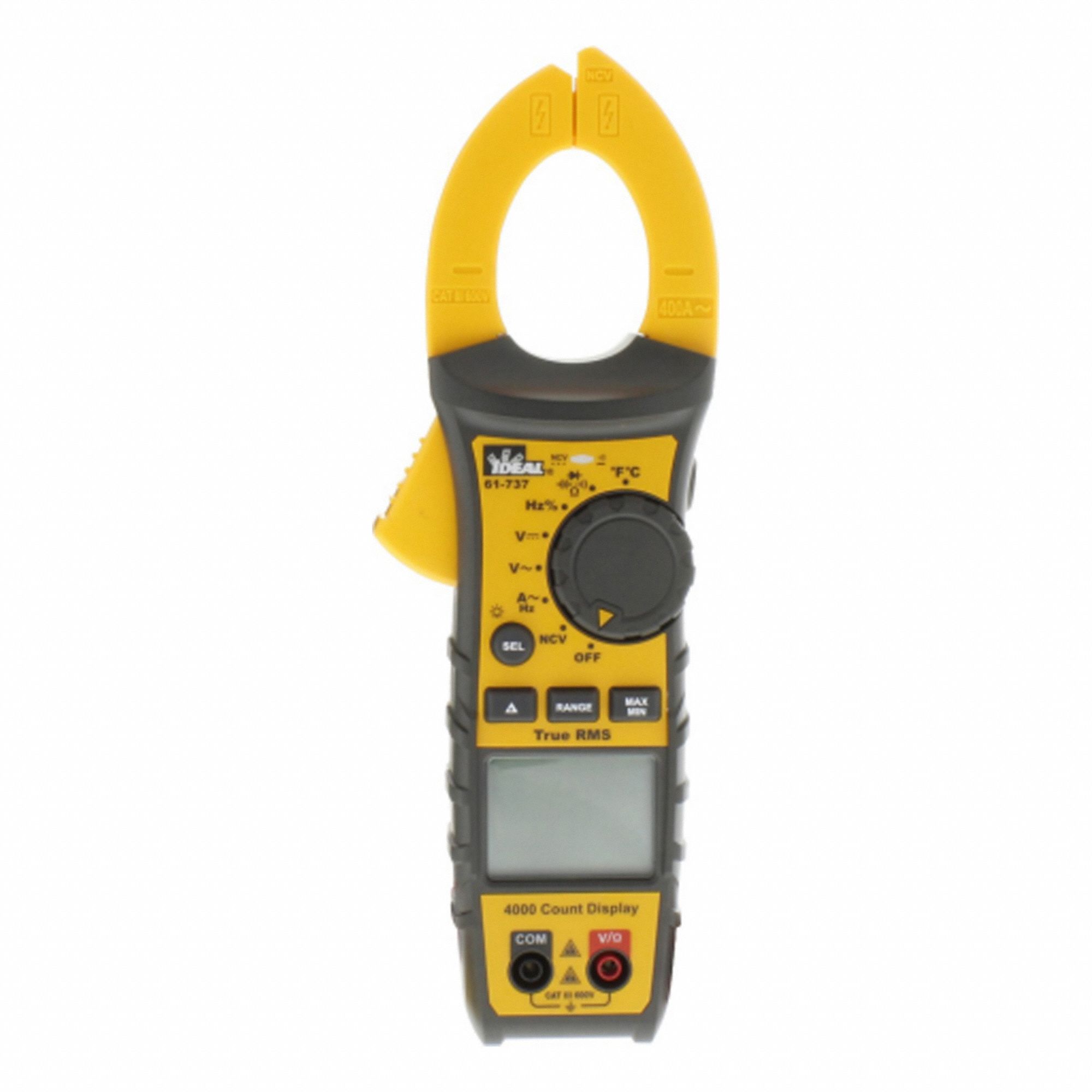 CLAMP METER,400A AC TRMS,W/ NCVT/TEMP