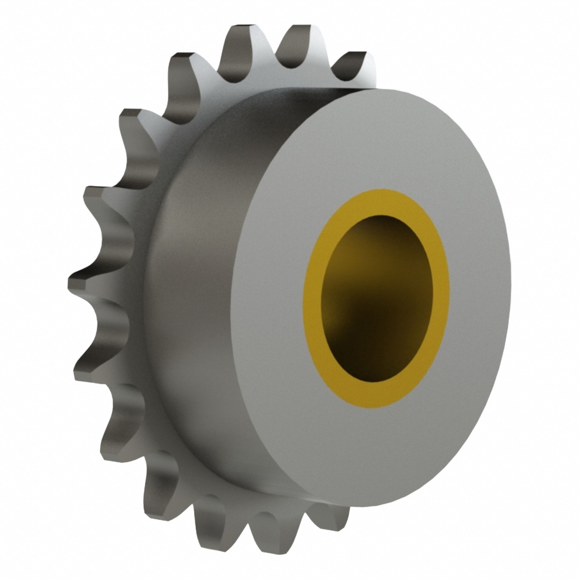 BREWER MACHINE & GEAR Idler Sprocket: For 25 Chain Size, Steel, 19 Teeth, 1.65 in Outside Dia. (MPN 25B19U). Key specifications — Bearing Type: Bushing; Brand: BREWER MACHINE & GEAR; Bore System of Measurement: Inch.