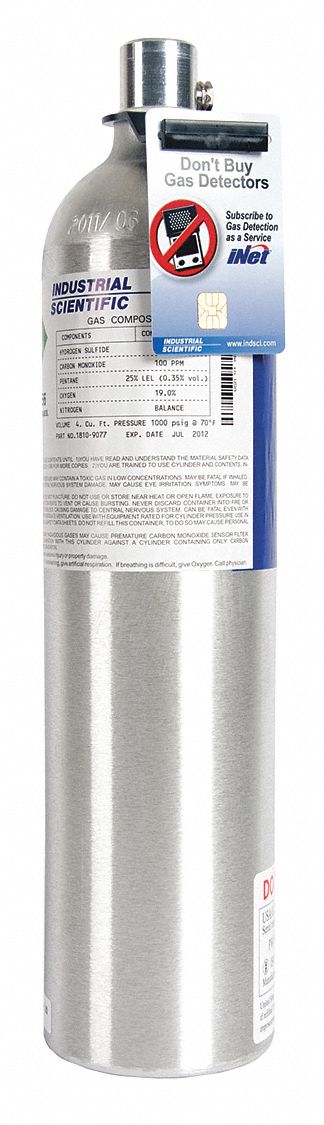 CALIBRATION GAS, 50PPM H2S, 116L