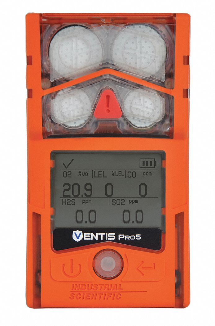 GAS DETECTOR,12 HR. BATTERY LIFE,ORANGE