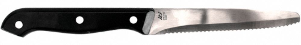 Steak Knife: Steak, Polypropylene/Stainless Steel, 8 7/8 in Overall Lg, Black