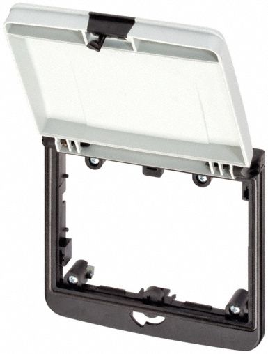 MURRELEKTRONIK Plug Housing: 2-Way Mounting Frame, Black Nylon Housing, Gray PBT Lid, IP65