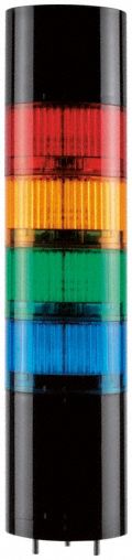 Tower Light Assembly: 4 Tier, Amber/Blue/Green/Red, Sounder Tier Included