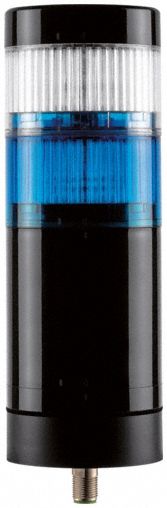Tower Light Assembly: 2 Tier, Blue/Clear, No Sounder Tier, 179 mm Overall Ht