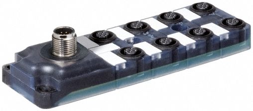 Distribution Box: EXACT12, 8 Ports, 4 Pole M12 Female/5 Pole M12 Female