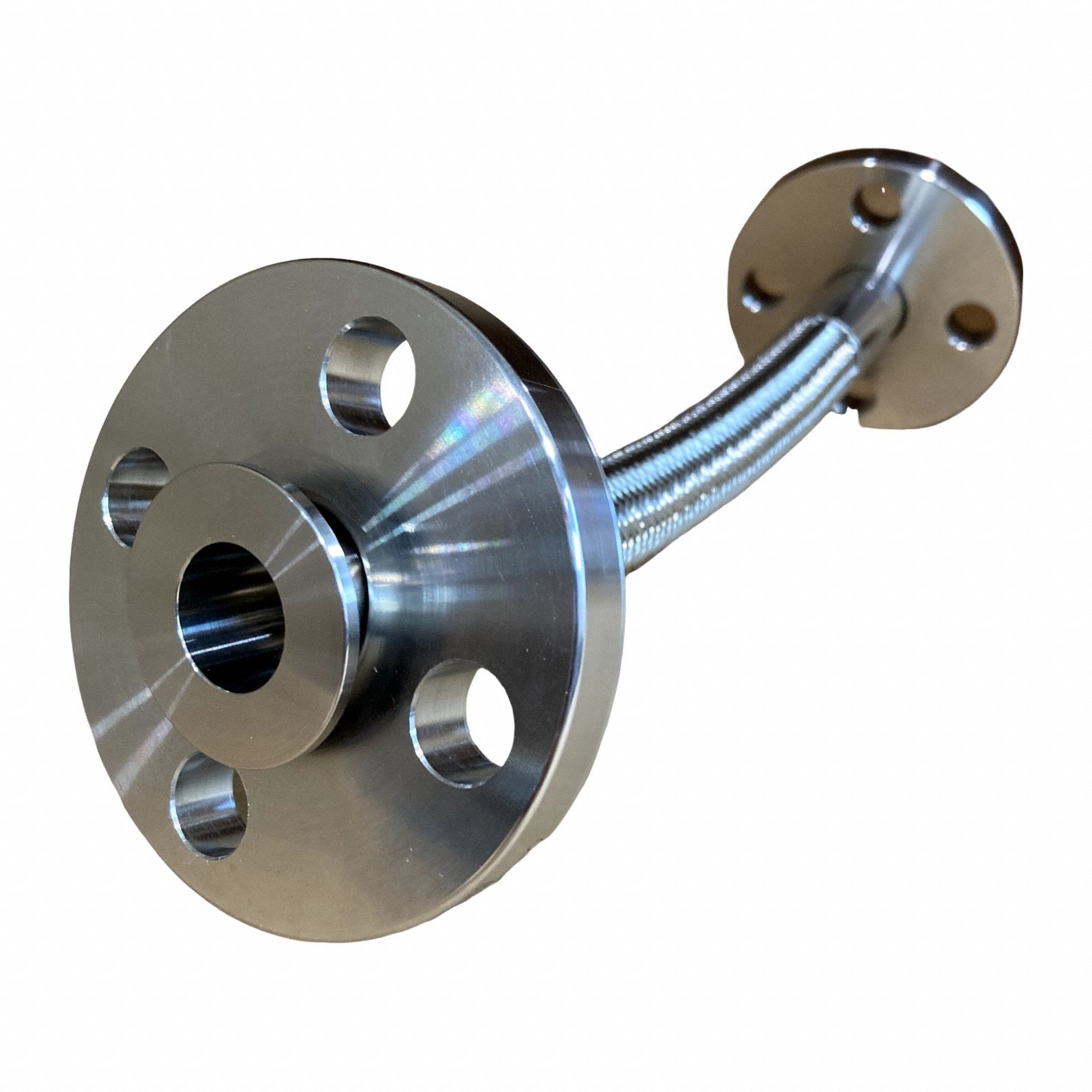 Convoluted PTFE Assembly: 1 1/2 in ID, 8 ft Lg, 1-1/2 150LB SS FLG X 1-1/2 150LB SS FLG