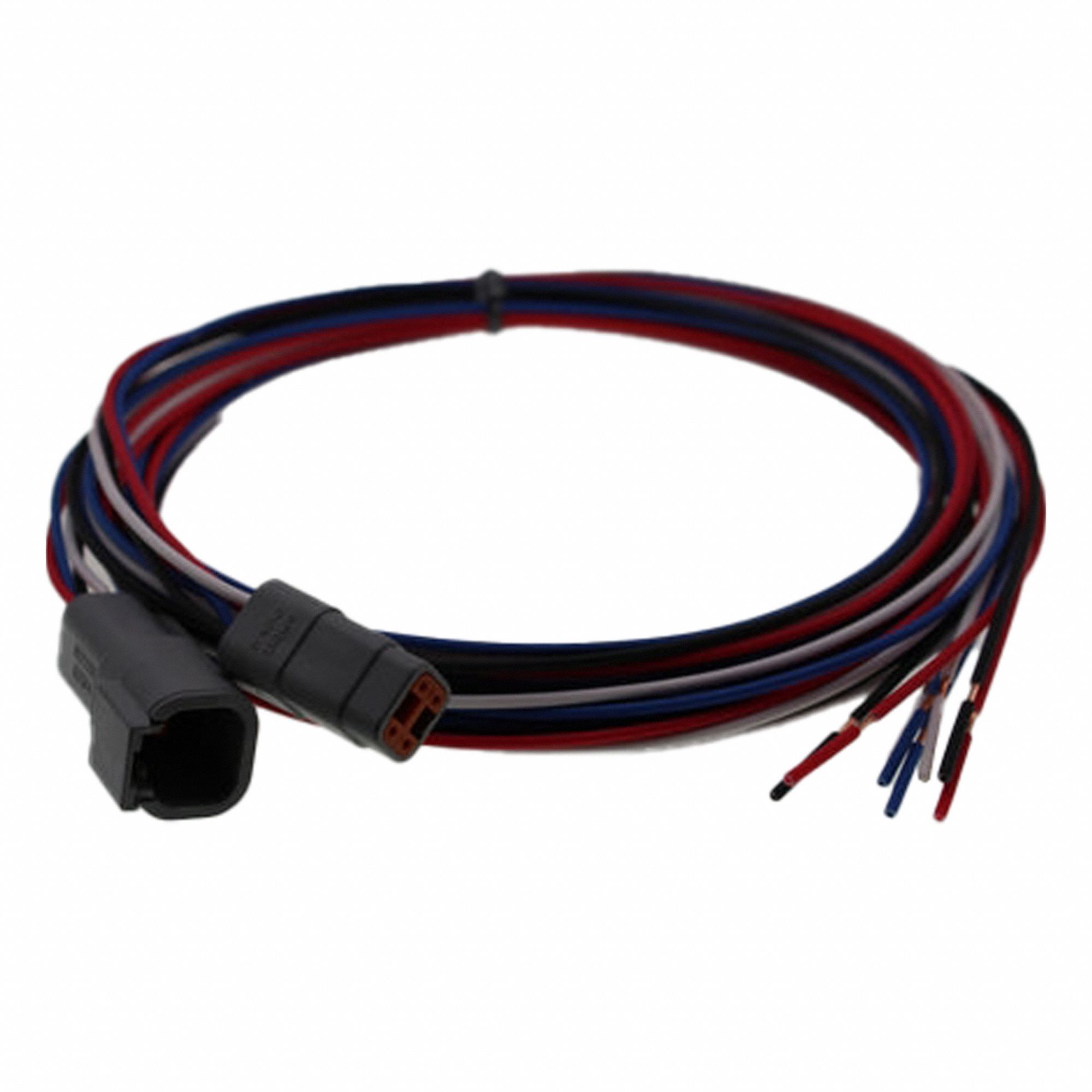 Mini Connector: Deutsch DTM, 4 Poles, 72 in Wire Lead Lg, 7.5 A, 50V DC