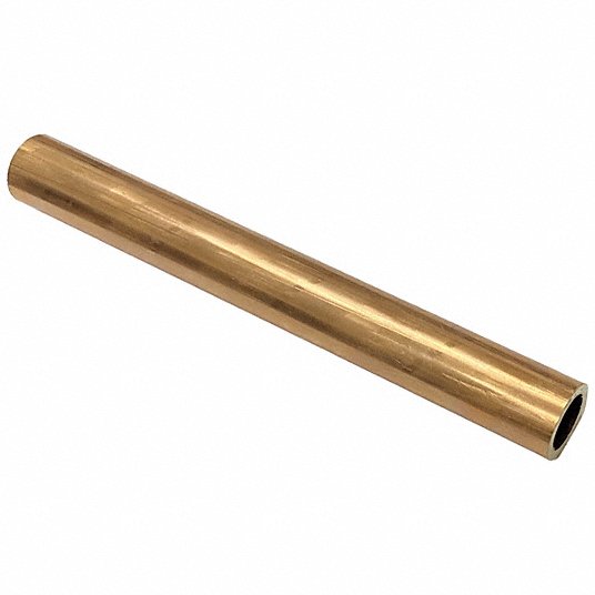 Pipe: Red Brass, 1/2 in Nominal Pipe Size, 6 ft Overall Lg, Unthreaded,  Schedule 40