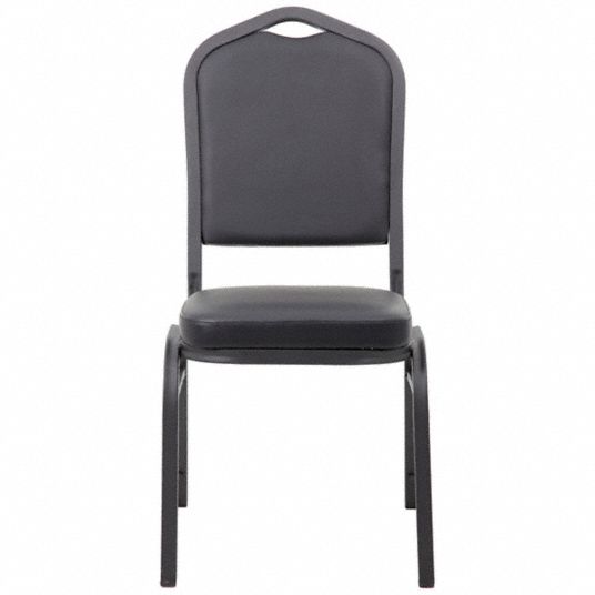 Black metal stacking online chairs