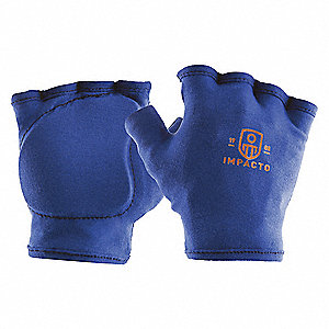 GLOVE, IMPACT RESISTANT, LINER, FINGERLESS, PALM PAD, S, POLYCOTTON LYCRA, RIGHT
