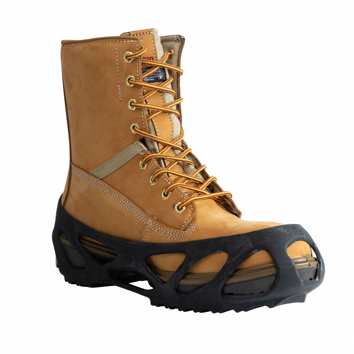 ICE TRACTION OVERSHOES, L, UNISEX, BLACK, THERMOPLASTIC ELASTOMERS (TPE)