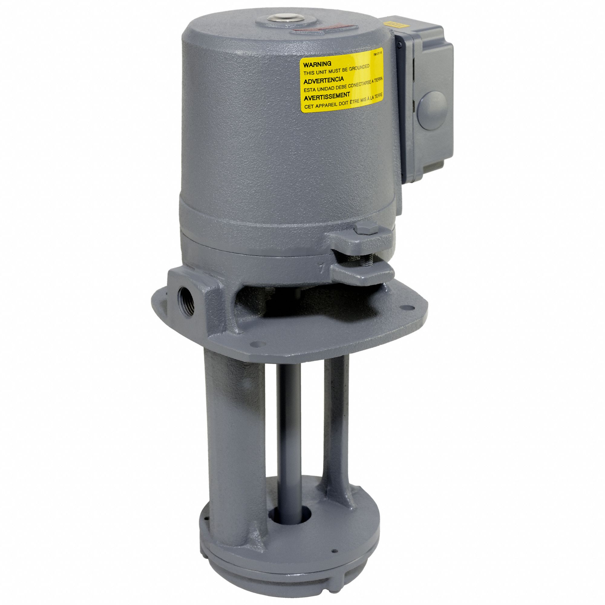 Machine Tool Pump: 1/4 hp, 115/230V AC, 500 SUS Max Visc, 23 gpm Max Flow, NPT Connection